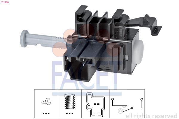 Interruptor de control, regulador de velocidad (Interruptor, control de crucero) FACET ref. 7.1236