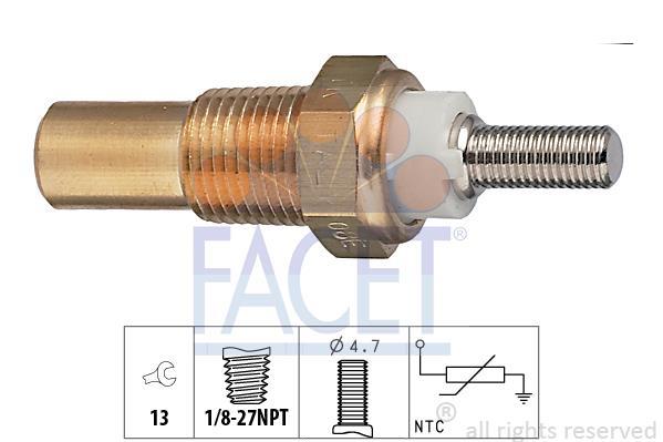 Sonde de température, liquide de refroidissement FACET 7.3010