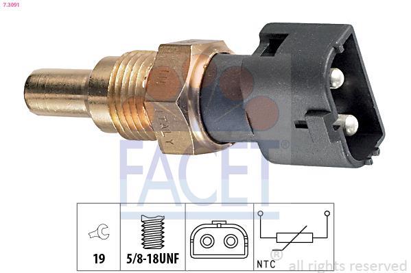 Sonde de température, liquide de refroidissement FACET ref. 7.3091