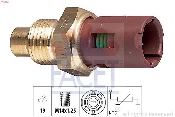 Sensor, temperatura del refrigerante FACET ref. 7.3094