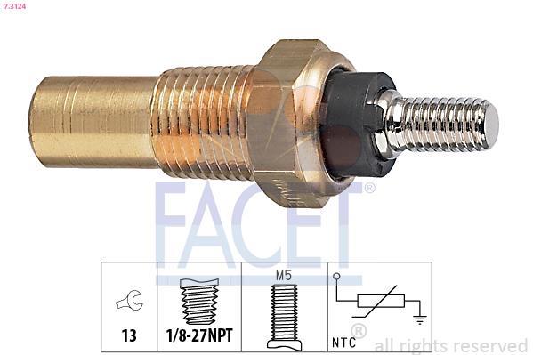 Sensor de temperatura motor FACET ref. 7.3124