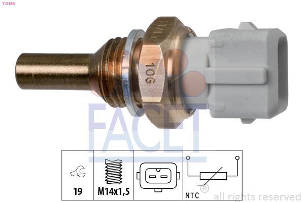Sensor, temperatura del refrigerante FACET ref. 7.3126