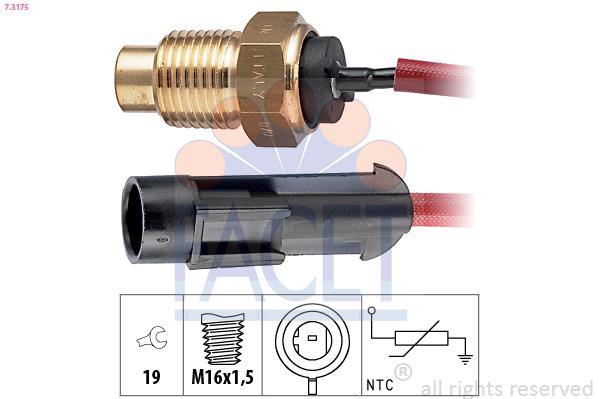 Sensor, temperatura del refrigerante FACET ref. 7.3175