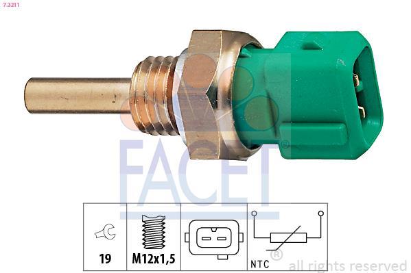 Sonde de température, liquide de refroidissement FACET ref. 7.3211