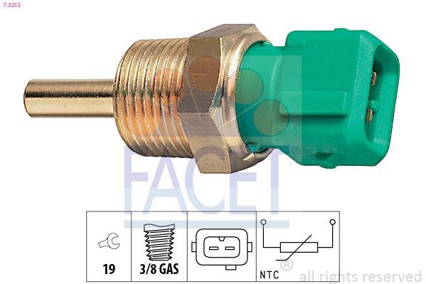Sensor de temperatura motor FACET ref. 7.3212