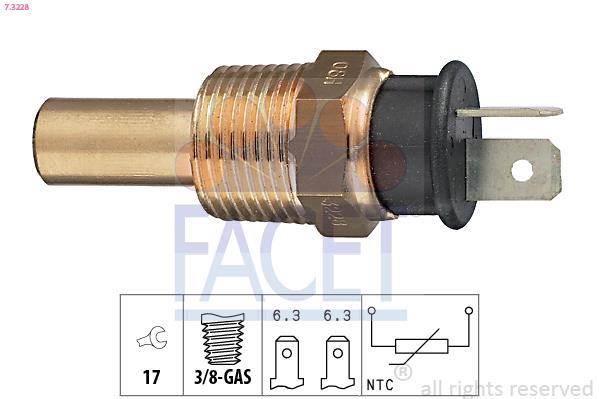 Sonde de température, liquide de refroidissement FACET ref. 7.3228