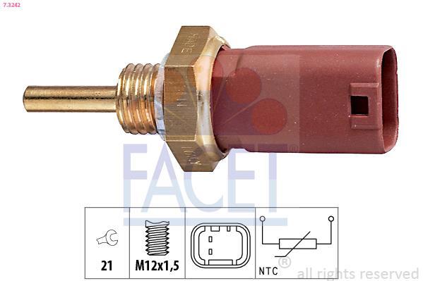 Sensor, temperatura del refrigerante FACET ref. 7.3242