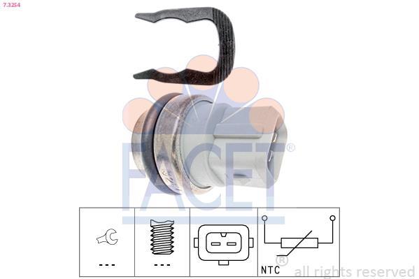 Sonde de température, liquide de refroidissement FACET ref. 7.3254