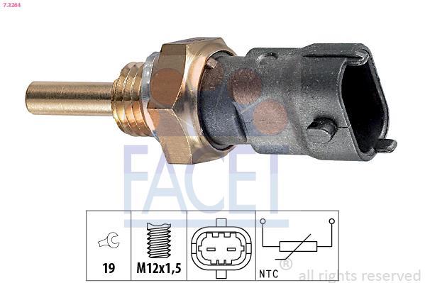 Sonde de température, liquide de refroidissement FACET ref. 7.3264