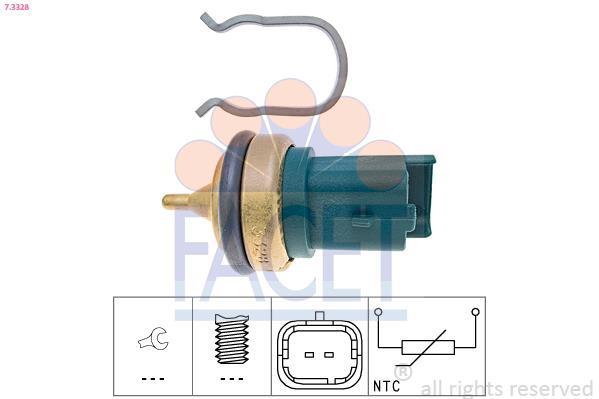 Sensor, temperatura del refrigerante FACET ref. 7.3328