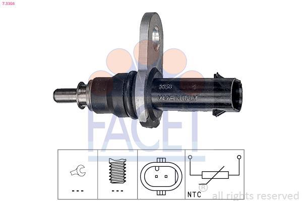 7.3378 FACET Sensor, temperatura del aceite M12x1,5, sin tubo de