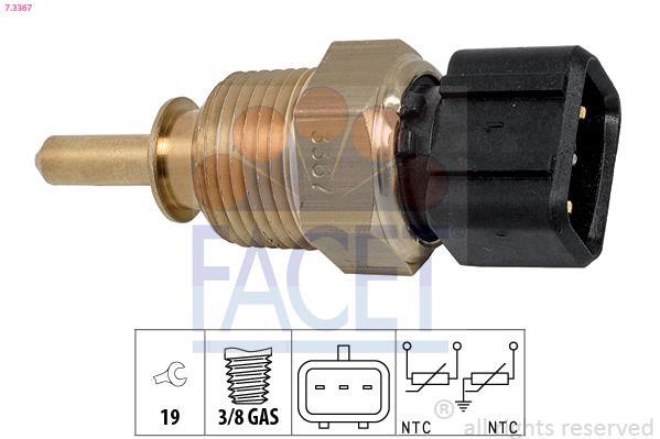 Sensor, temperatura del refrigerante FACET ref. 7.3367