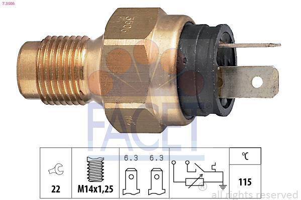 Sensor de temperatura motor FACET ref. 7.3506