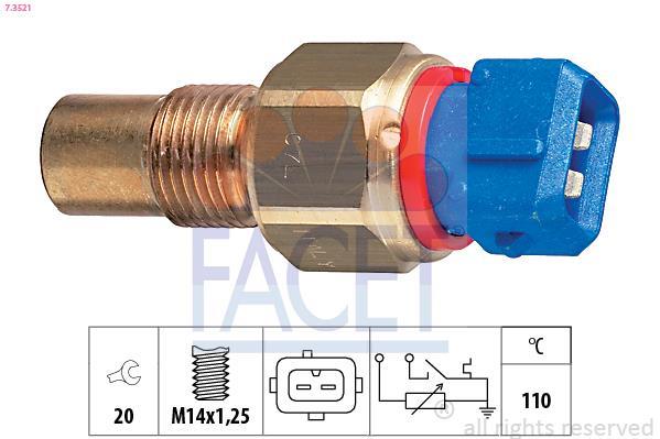 Sonde de température, liquide de refroidissement FACET ref. 7.3521