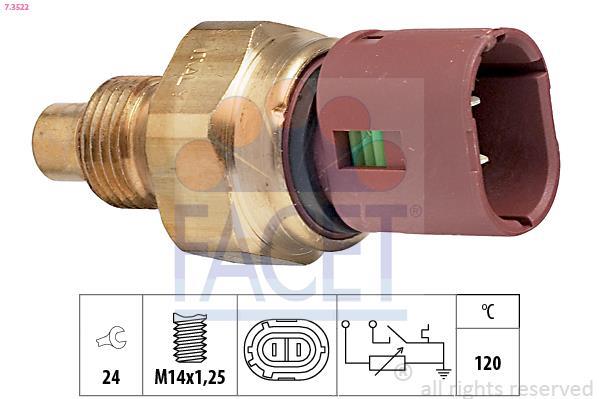 Sonde de température, liquide de refroidissement FACET ref. 7.3522