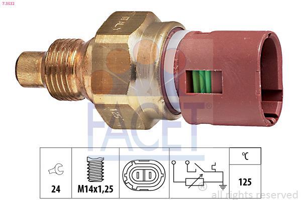 Sonde de température, liquide de refroidissement FACET ref. 7.3532