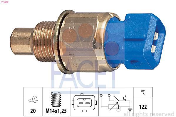 Sensor de temperatura motor FACET ref. 7.3552
