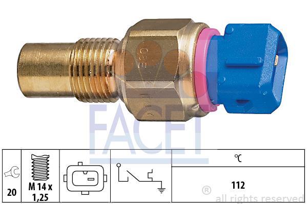 Interruptor de temperatura, testigo de líquido refrigerante FACET 7.4109