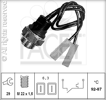 Sonde de température, liquide de refroidissement FACET 7.3072