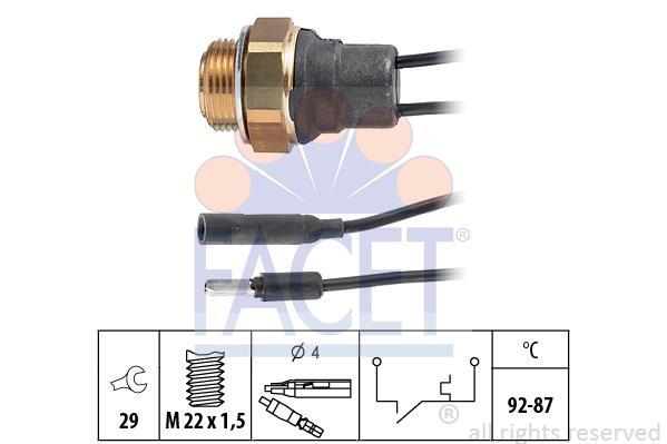 Interrupteur de température, ventilateur de radiateur FACET ref. 7.5011