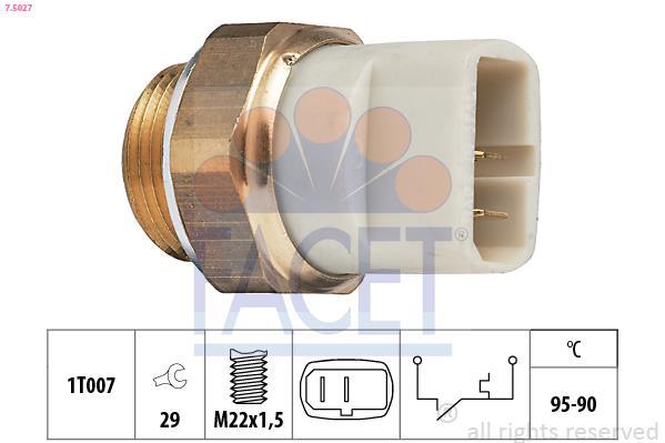 Interrupteur de température, ventilateur de radiateur FACET ref. 7.5027