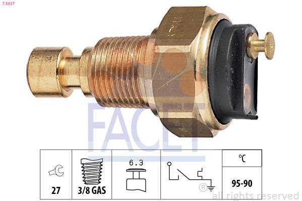 Interrupteur de température, ventilateur de radiateur FACET ref. 7.5037