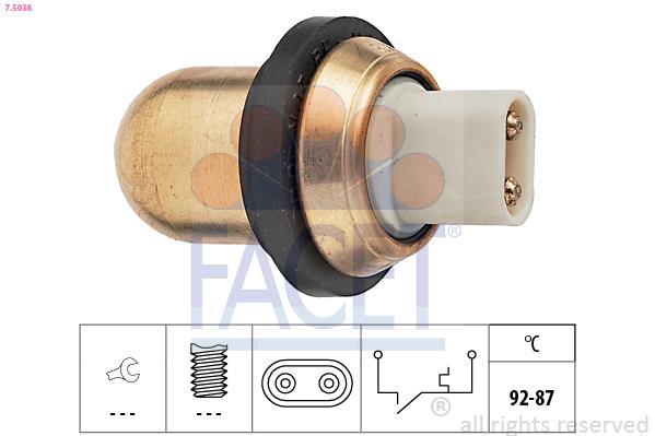 Interrupteur de température, ventilateur de radiateur FACET ref. 7.5038