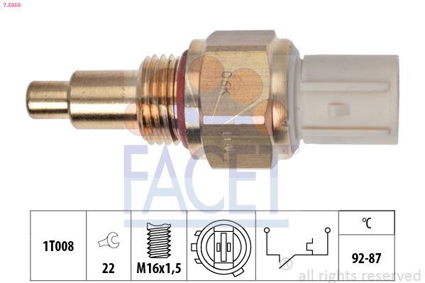 Interrupteur de température, ventilateur de radiateur FACET ref. 7.5050