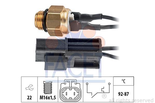 Interrupteur de température, ventilateur de radiateur FACET ref. 7.5054