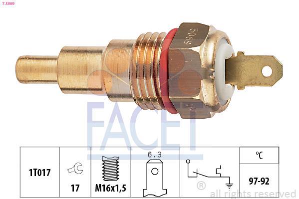 Interrupteur de température, ventilateur de radiateur FACET ref. 7.5069