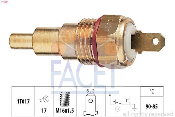 Interrupteur de température, ventilateur de radiateur FACET ref. 7.5071