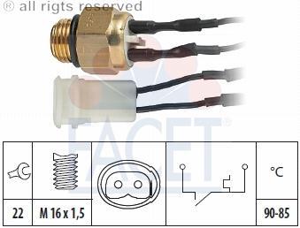 Interrupteur de température, ventilateur de radiateur FACET ref. 7.5092