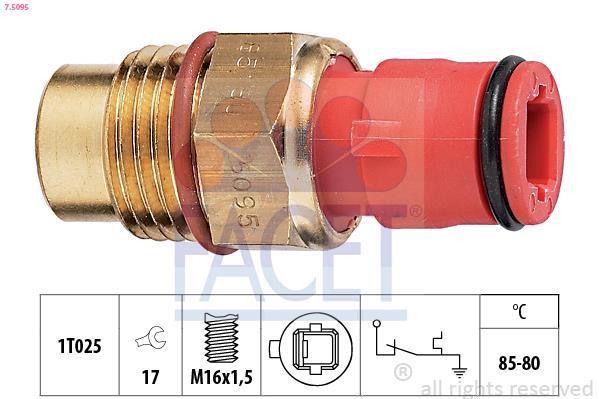 Interrupteur de température, ventilateur de radiateur FACET ref. 7.5095