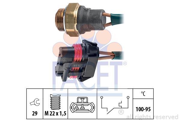 Interrupteur de température, ventilateur de radiateur FACET ref. 7.5106