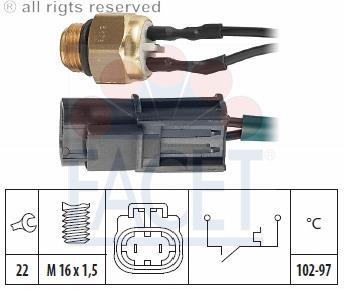 Interrupteur de température, ventilateur de radiateur FACET 7.5178