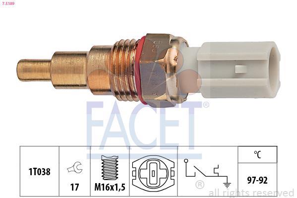 Interrupteur de température, ventilateur de radiateur FACET ref. 7.5189