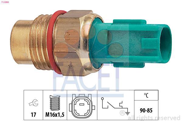 Interrupteur de température, ventilateur de radiateur FACET ref. 7.5266