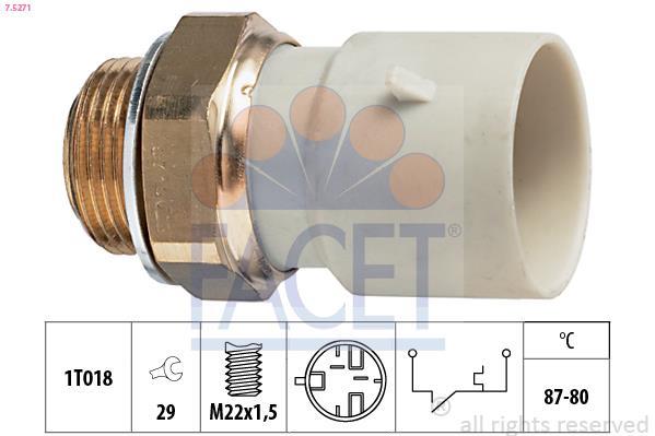 Interrupteur de température, ventilateur de radiateur FACET ref. 7.5271