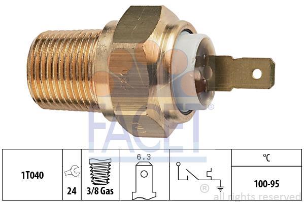 Interrupteur de température, ventilateur de radiateur FACET ref. 7.5276
