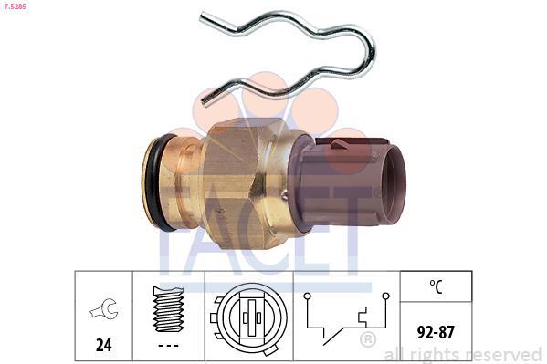 Interrupteur de température, ventilateur de radiateur FACET 7.5285