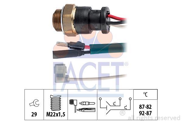 Interrupteur de température, ventilateur de radiateur FACET ref. 7.5600