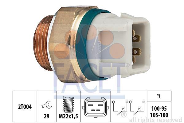 Interrupteur de température, ventilateur de radiateur FACET ref. 7.5638