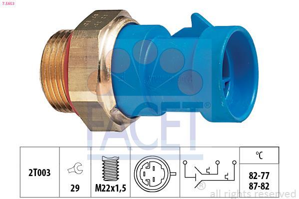 Interrupteur de température, ventilateur de radiateur FACET ref. 7.5653