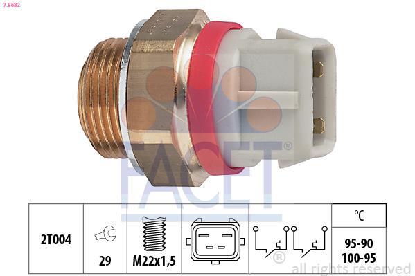 Interrupteur de température, ventilateur de radiateur FACET ref. 7.5682