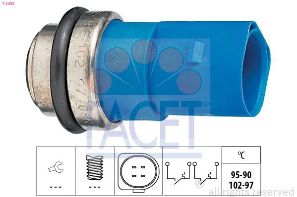 Interrupteur de température, ventilateur de radiateur FACET ref. 7.5692