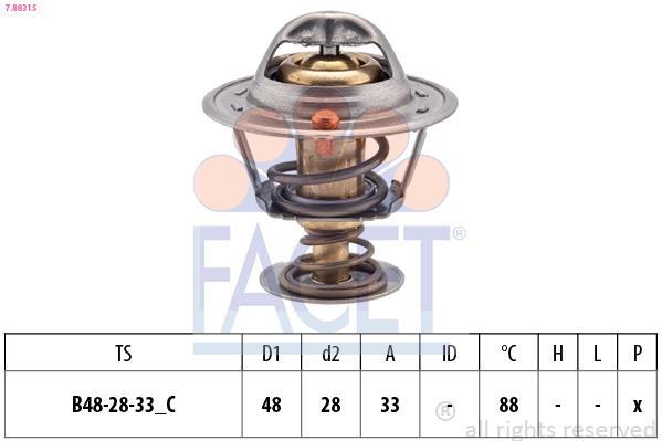 Thermostat d'eau (Calorstat) FACET ref. 7.8831S