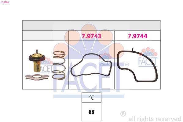 Termostato, refrigerante FACET ref. 7.8986