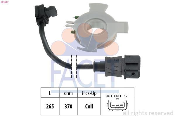 Capteur, impulsion d'allumage FACET ref. 8.3617