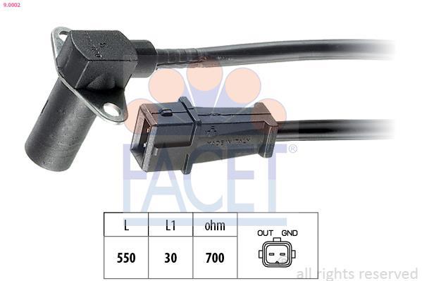 Sensor de velocidade do motor, gestão do motor FACET ref. 9.0002
