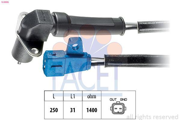 Sensor de velocidade do motor, gestão do motor FACET ref. 9.0006